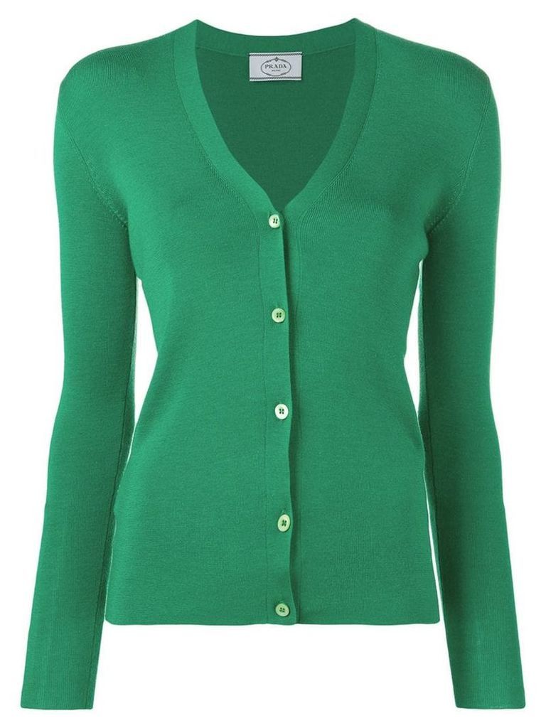 Prada slim fit cardigan - Green