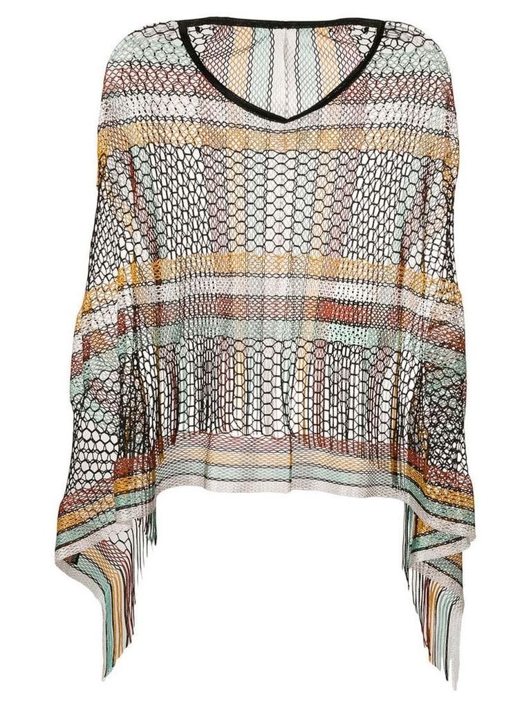 Missoni knitted poncho top - Brown