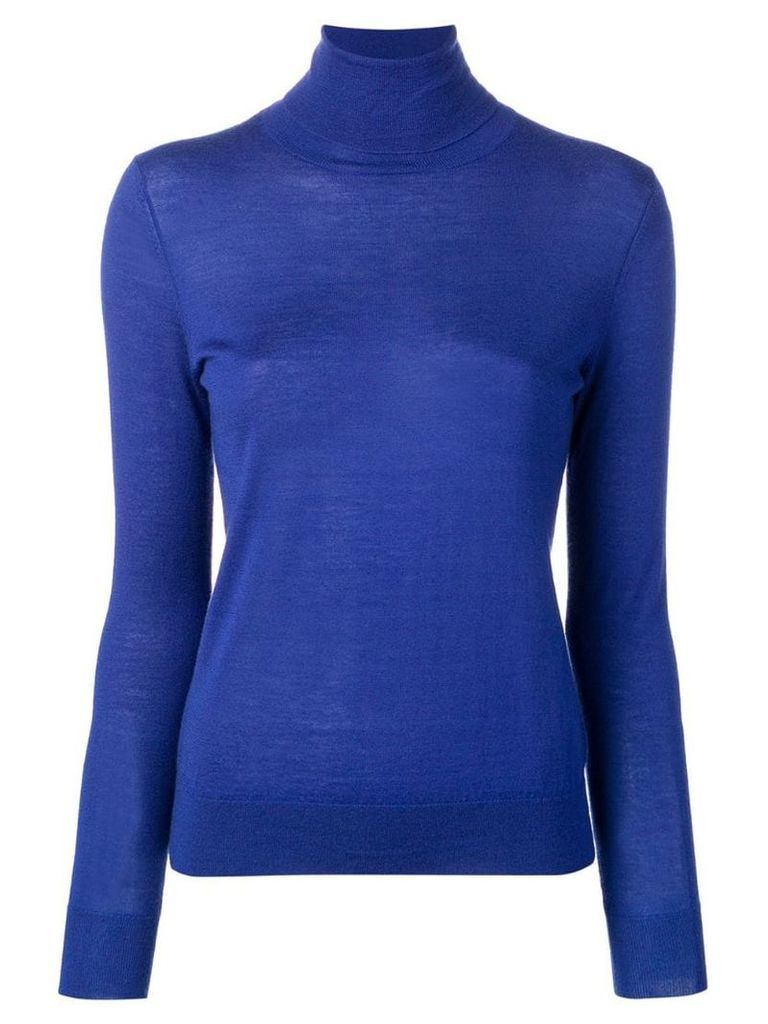 N.Peal Superfine roll neck sweater - Blue