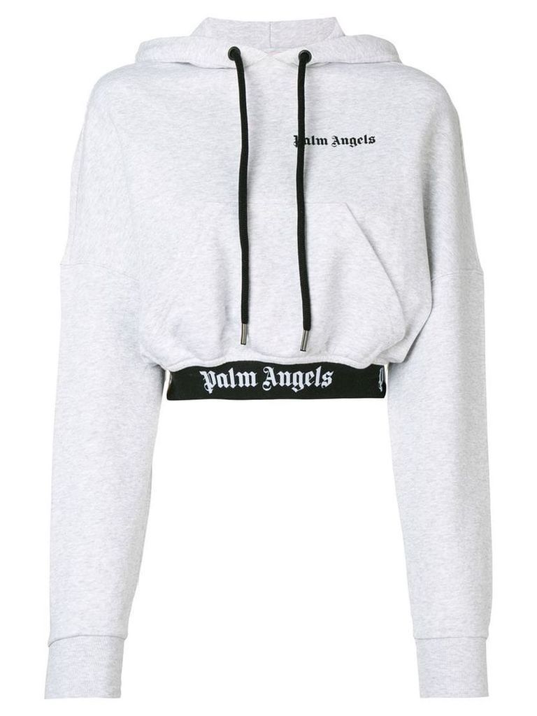 Palm Angels cropped hoodie - Grey
