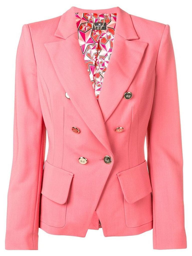 Elisabetta Franchi double breasted blazer - Pink