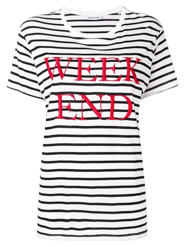 Quantum Courage 'Week End' striped T-shirt - Black