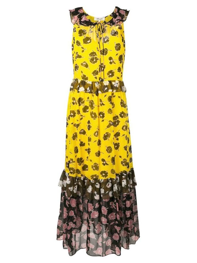 Diane von Furstenberg long floral dress - Yellow