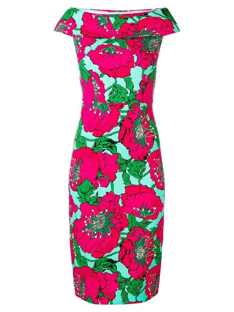 P.A.R.O.S.H. floral print fitted dress - Pink