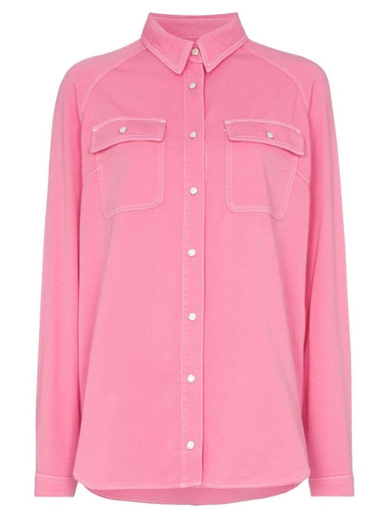 SJYP Western-style denim shirt - Pink