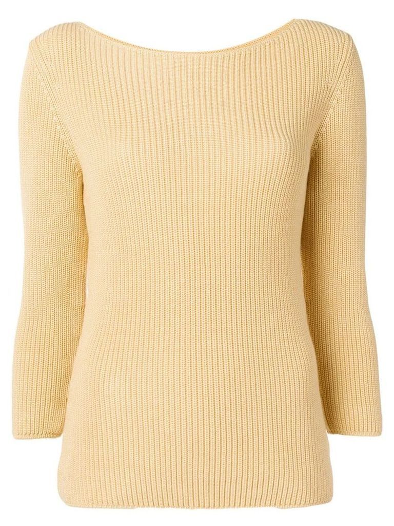 Gentry Portofino ribbed knit sweater - Yellow