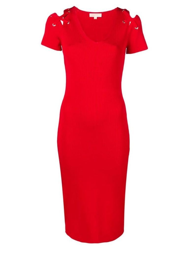Michael Michael Kors fitted midi dress - Red