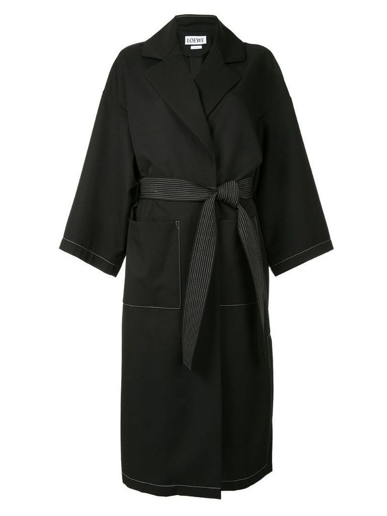 Loewe oversized mid-length coat - Black