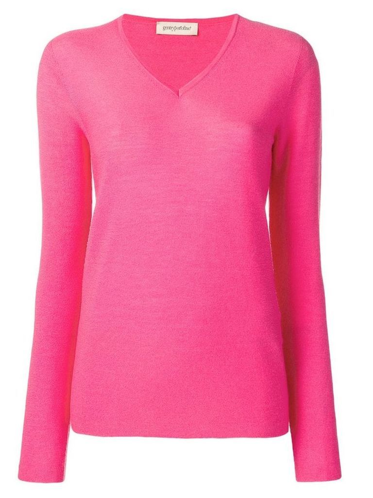 Gentry Portofino V-neck sweater - Pink