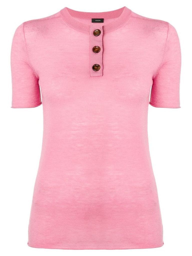 Joseph short sleeved knitted top - Pink