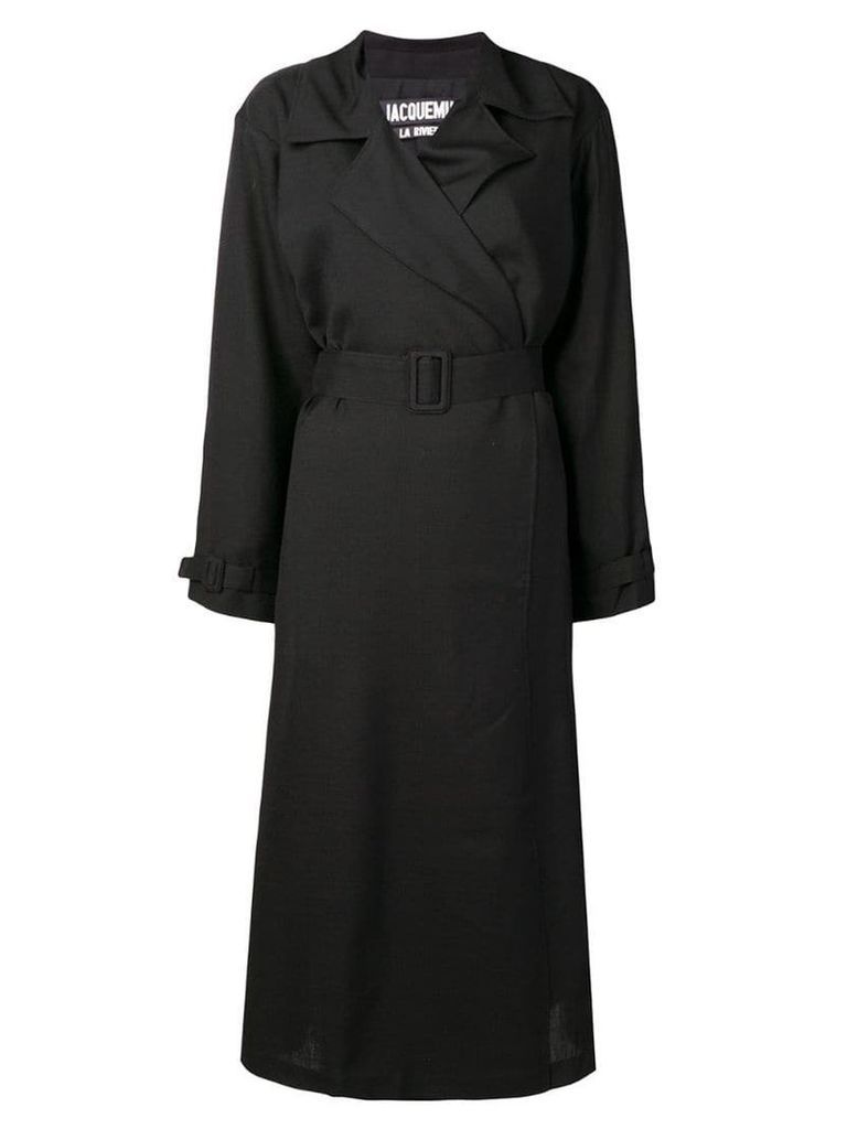 Jacquemus belted trench coat - Black