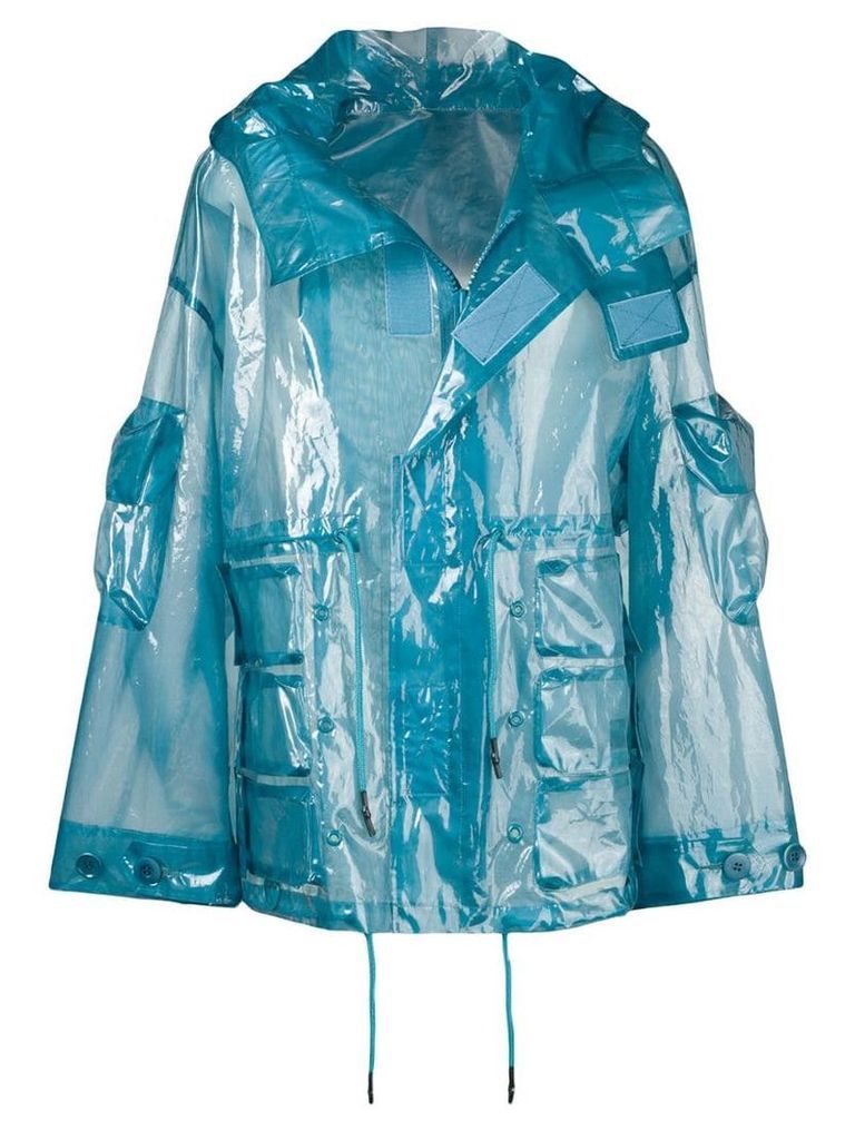 UNDERCOVER transparent raincoat - Blue
