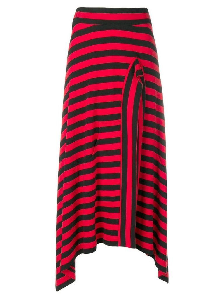 Sonia Rykiel striped midi skirt - Red