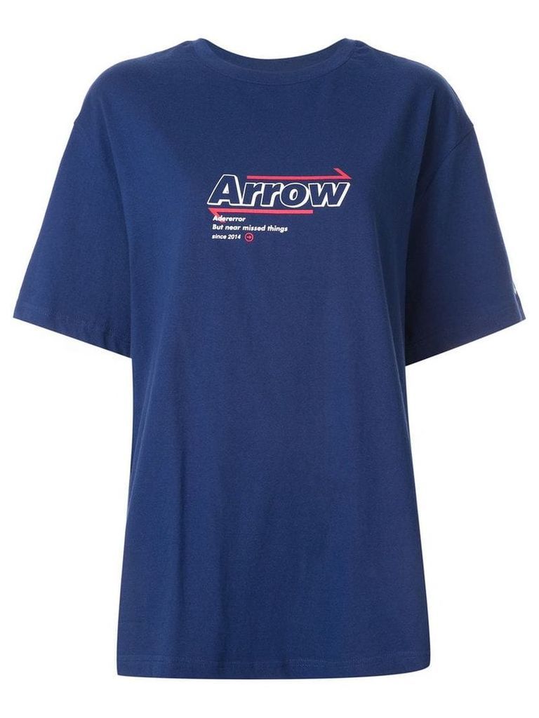 Ader Error Arrow print oversized T-shirt - Blue