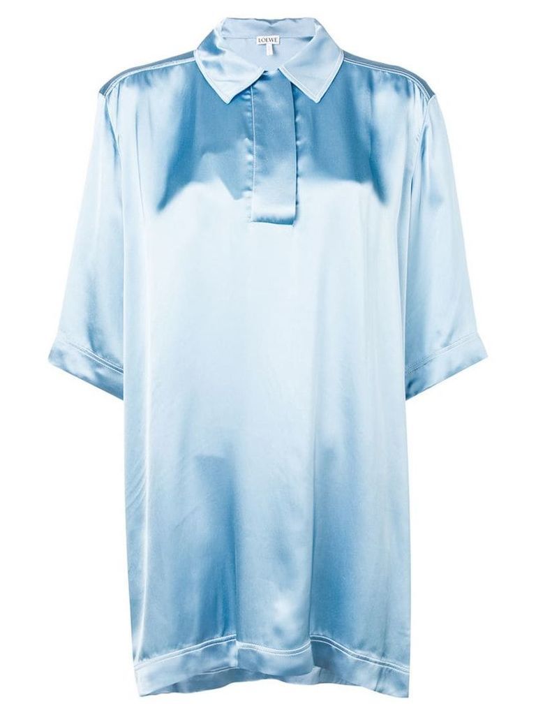 Loewe oversized half sleeve shirt - Blue