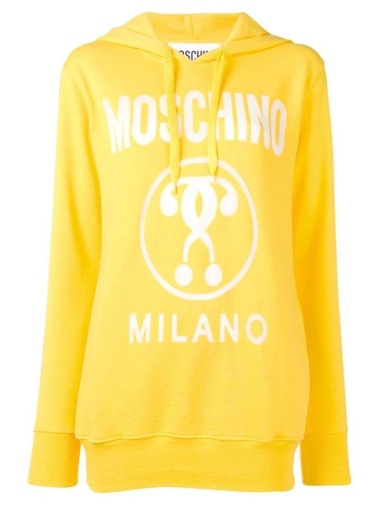 Moschino logo print hoodie - Yellow