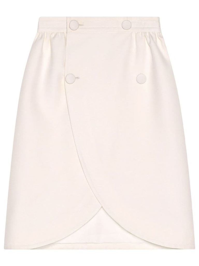 Gucci Wool-silk skirt - White