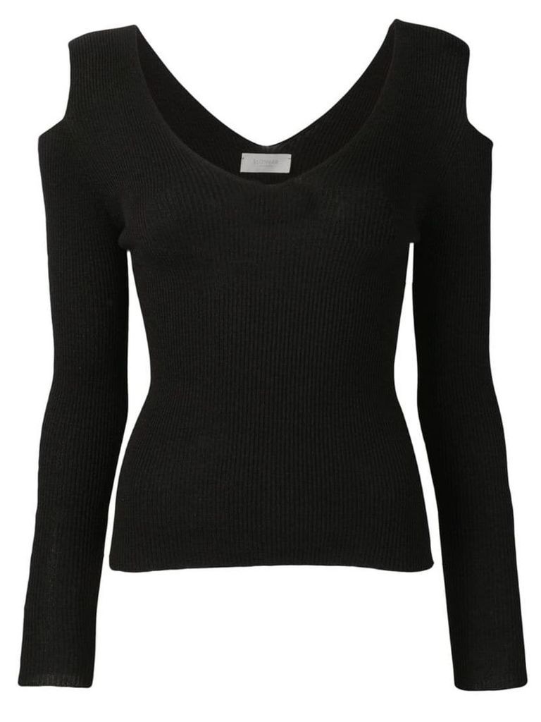 Zanone knitted top with shoulder cut-outs - Black