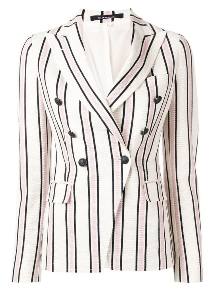 Tagliatore striped double-breasted blazer - Neutrals