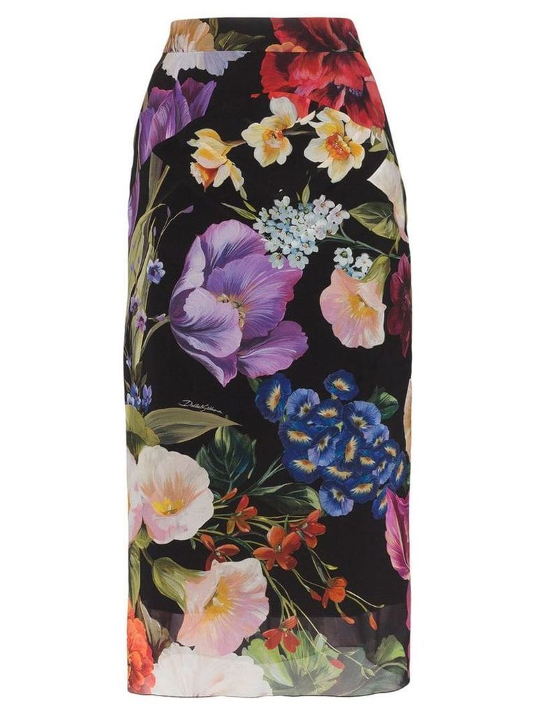 Dolce & Gabbana floral print stretch-silk pencil skirt - Hnbb1