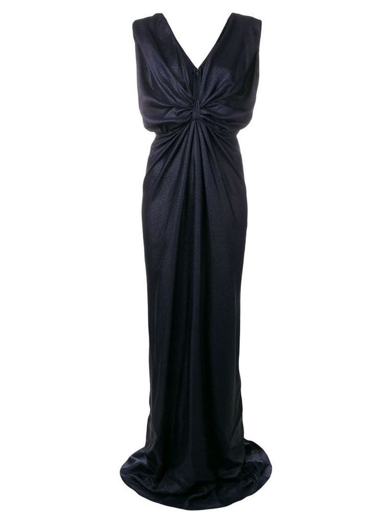 Rhea Costa front knot gown - Blue