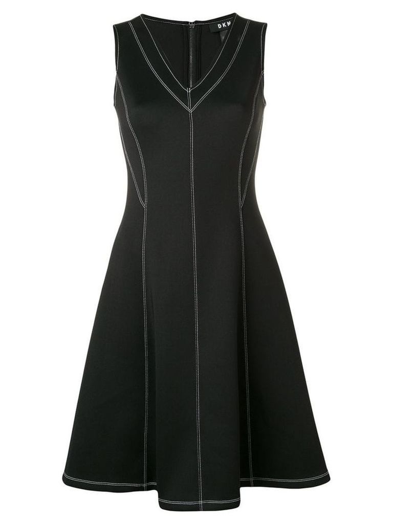 DKNY stitch detail dress - Black