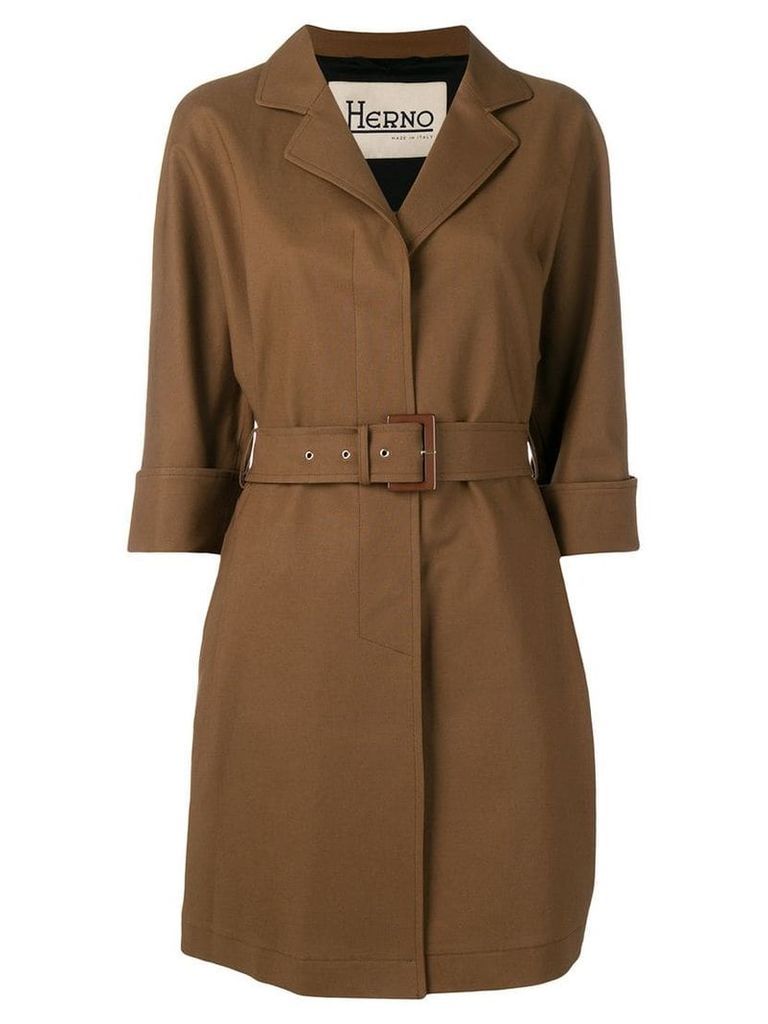 Herno belted short trench coat - Brown