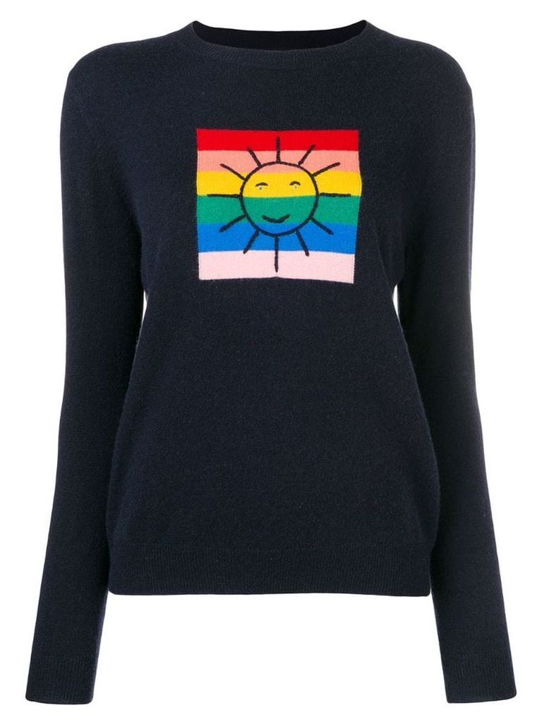 Chinti & Parker colour-block graphic knitted sweater - Blue