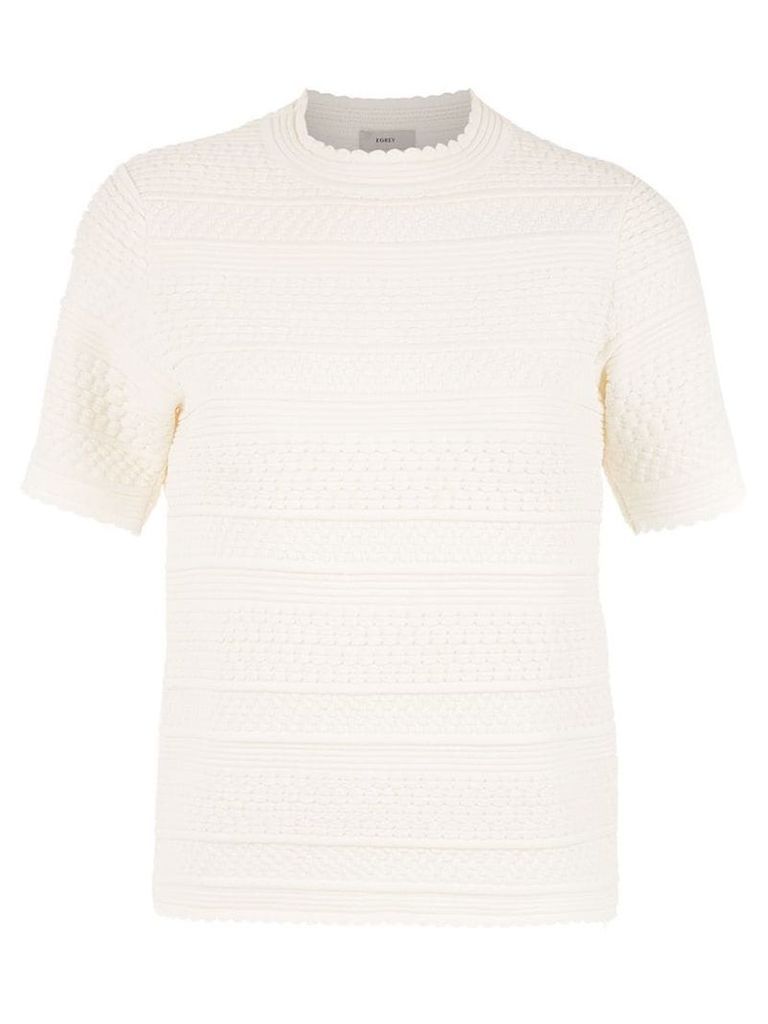 Egrey knit blouse - White