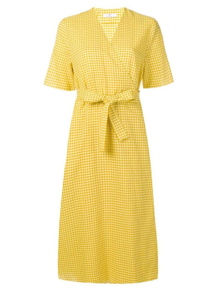 PS Paul Smith belted vichy dress - Yellow