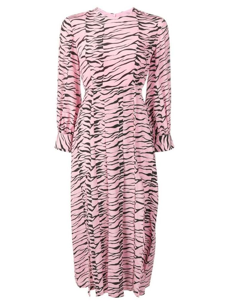 Rixo tiger print flared dress - Pink