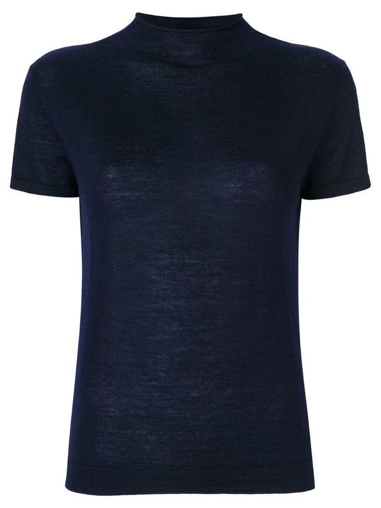 N.Peal superfine mock neck T-shirt - Blue