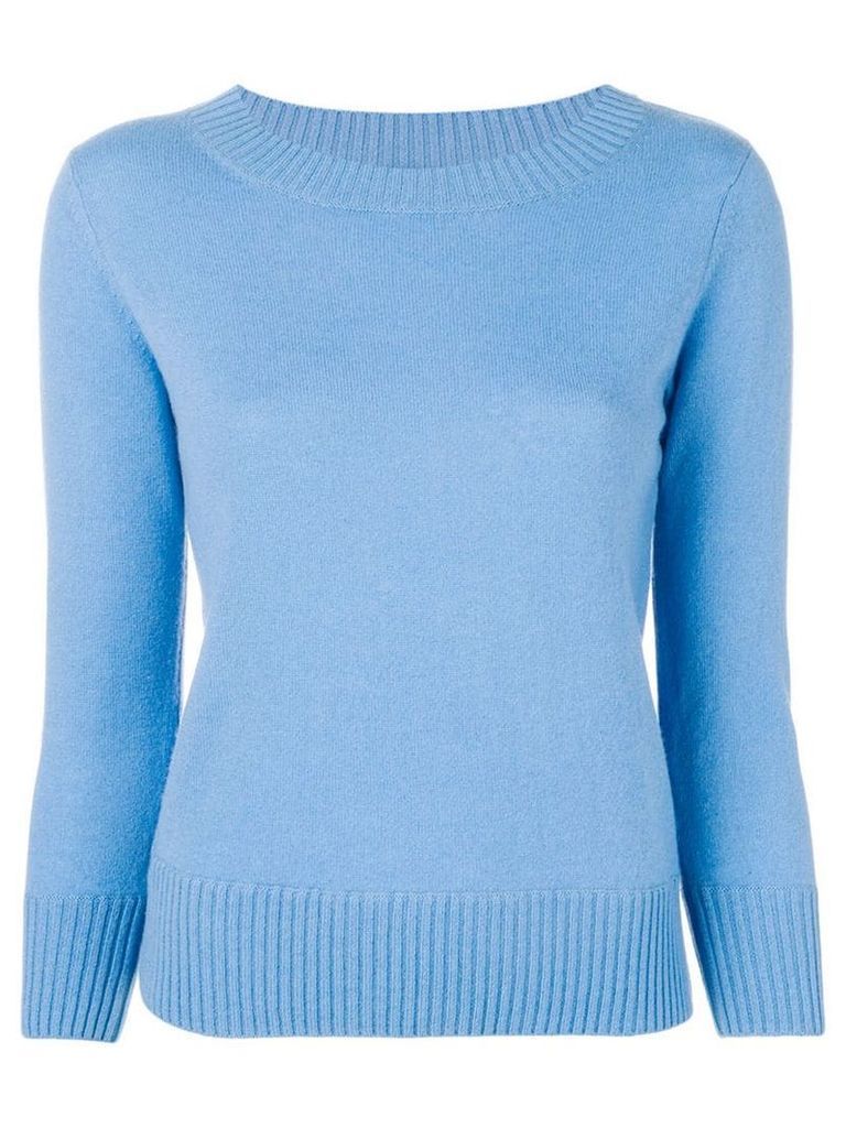 Vince long-sleeve fitted sweater - Blue
