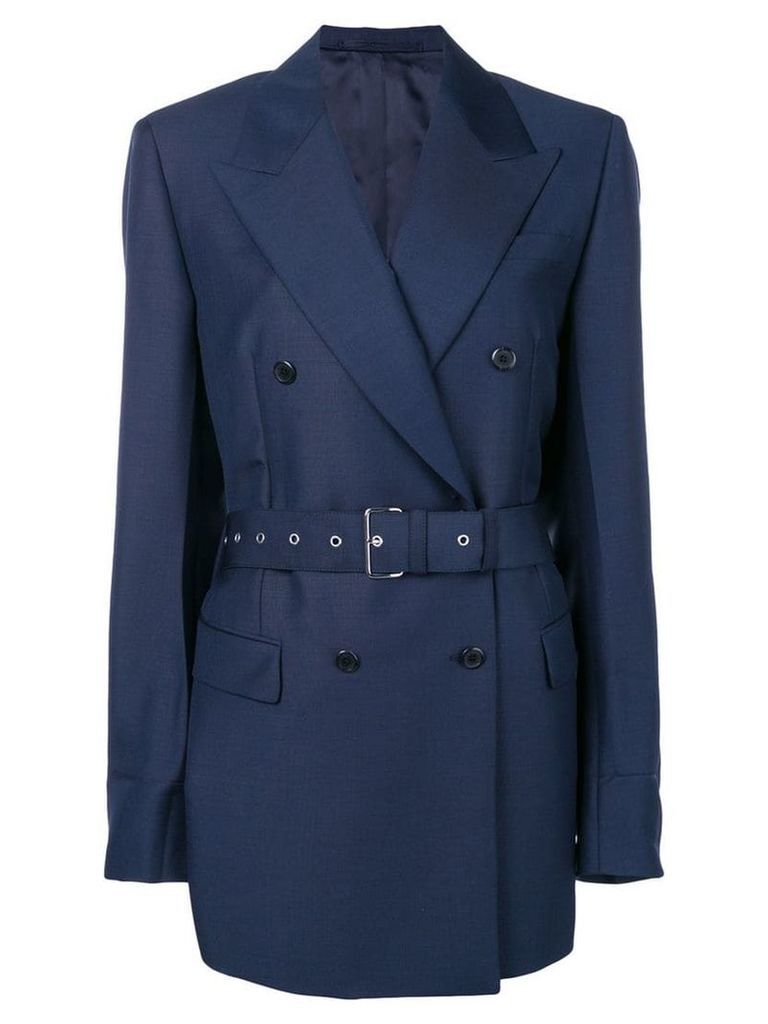 Prada double-breasted belted blazer - Blue