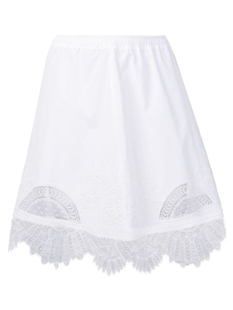 Ermanno Scervino embroidered midi skirt - White