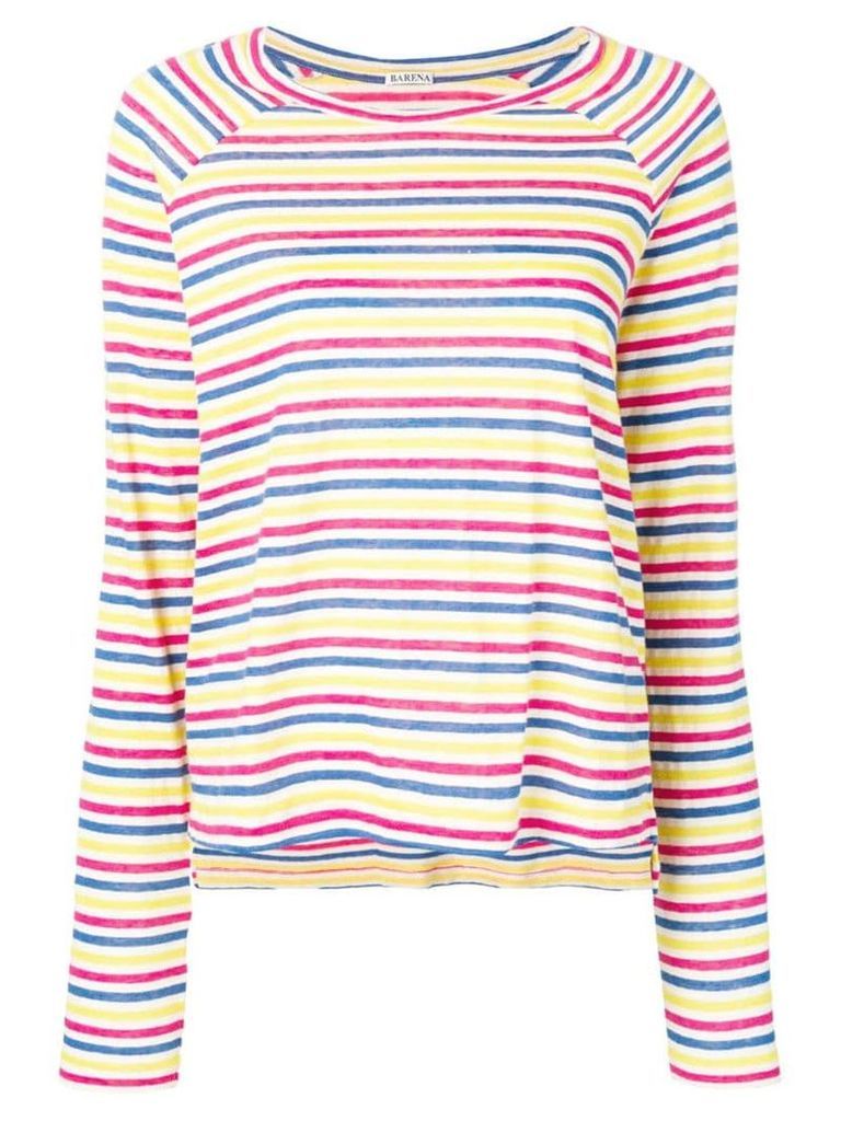 Barena striped fine knit sweater - White