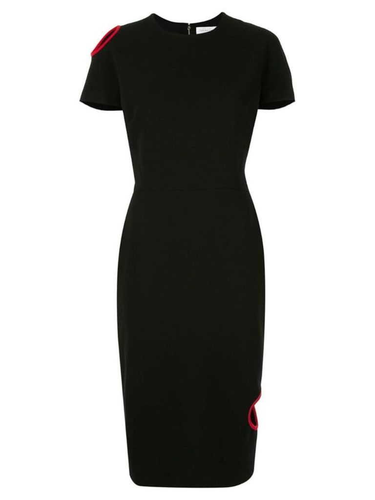 Victoria Beckham short-sleeve fitted dress - Black