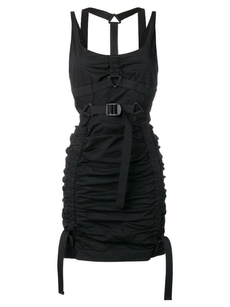 Dsquared2 ruched harness mini dress - Black