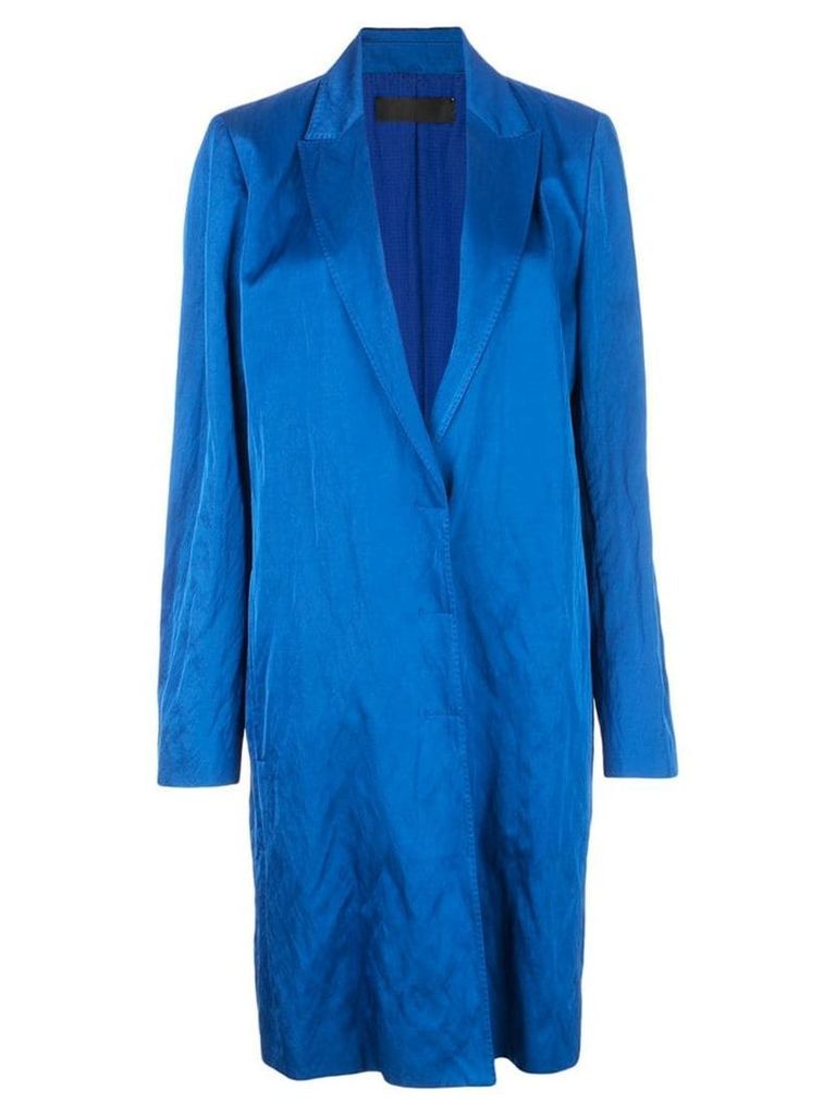 Haider Ackermann concealed front coat - 044 Royal Blue