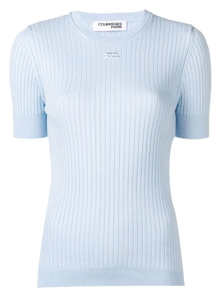 Courrèges knitted top - Blue