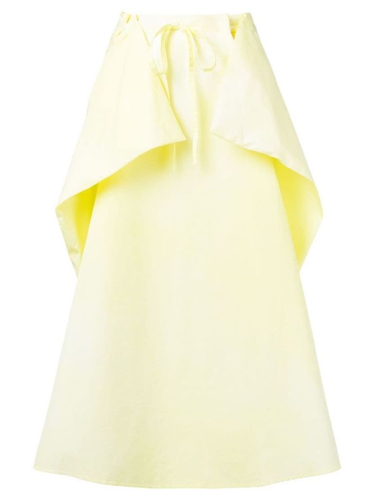Lemaire baggy-fit skirt with layer - Yellow