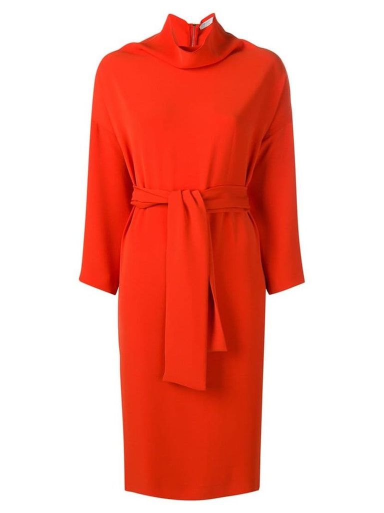 Poiret Poppy cowl dress - Red