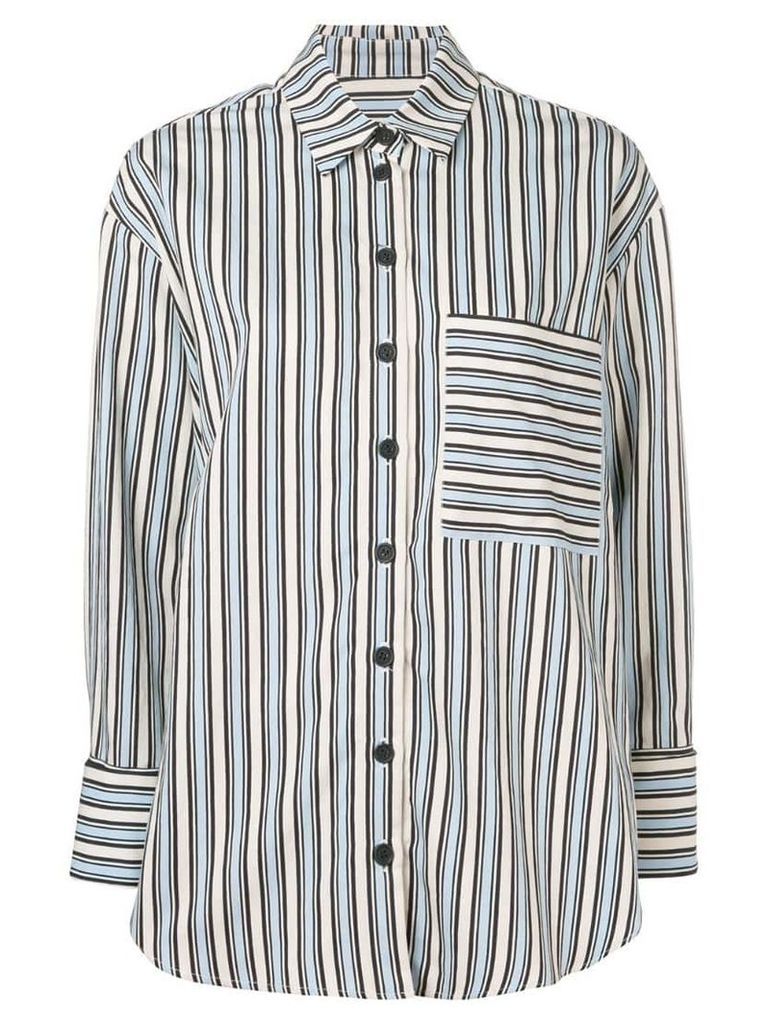 Chinti & Parker stripe buttoned shirt - Blue