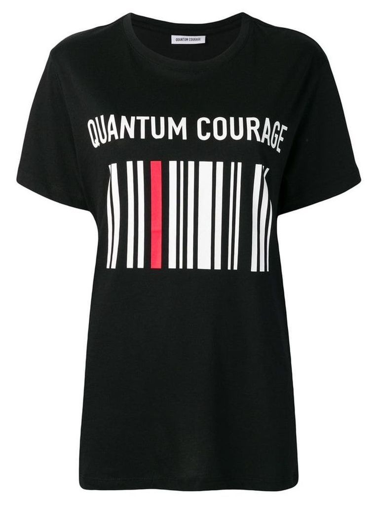 Quantum Courage Bar Code print T-shirt - Black