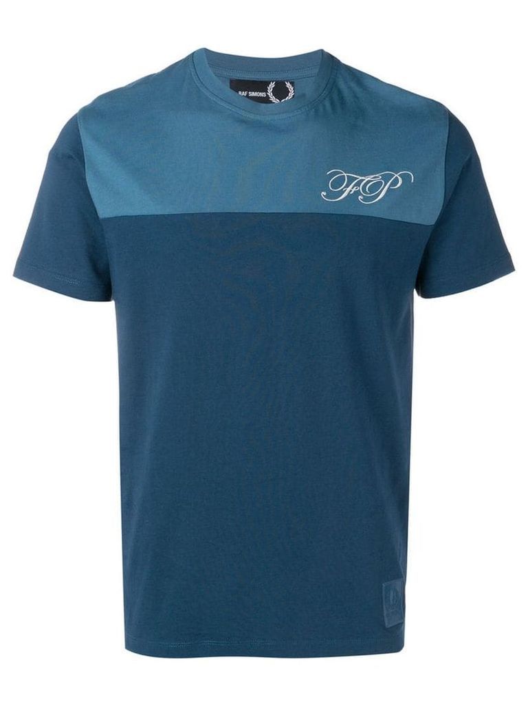 Raf Simons X Fred Perry two tone T-shirt - Blue