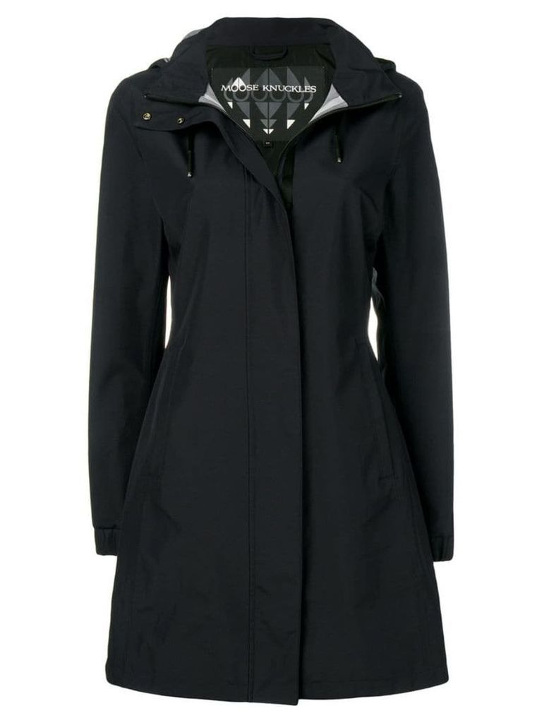 Moose Knuckles zipped hooded coat - Black