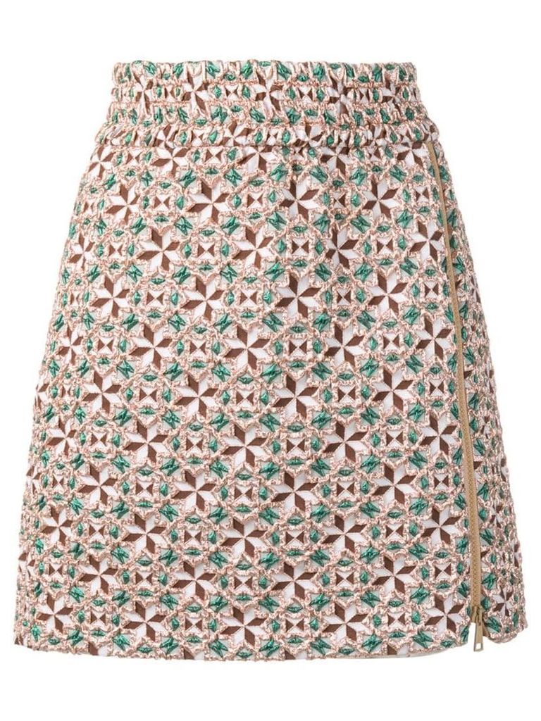 Nº21 jacquard mini skirt - Pink
