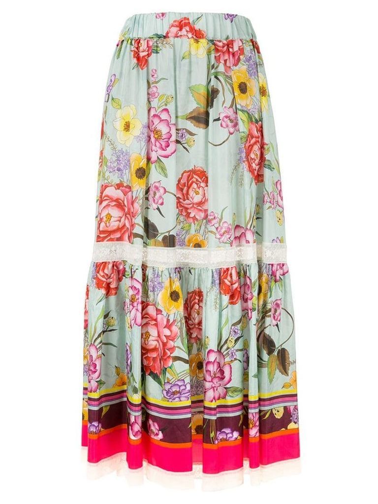 P.A.R.O.S.H. floral print maxi skirt - Multicolour