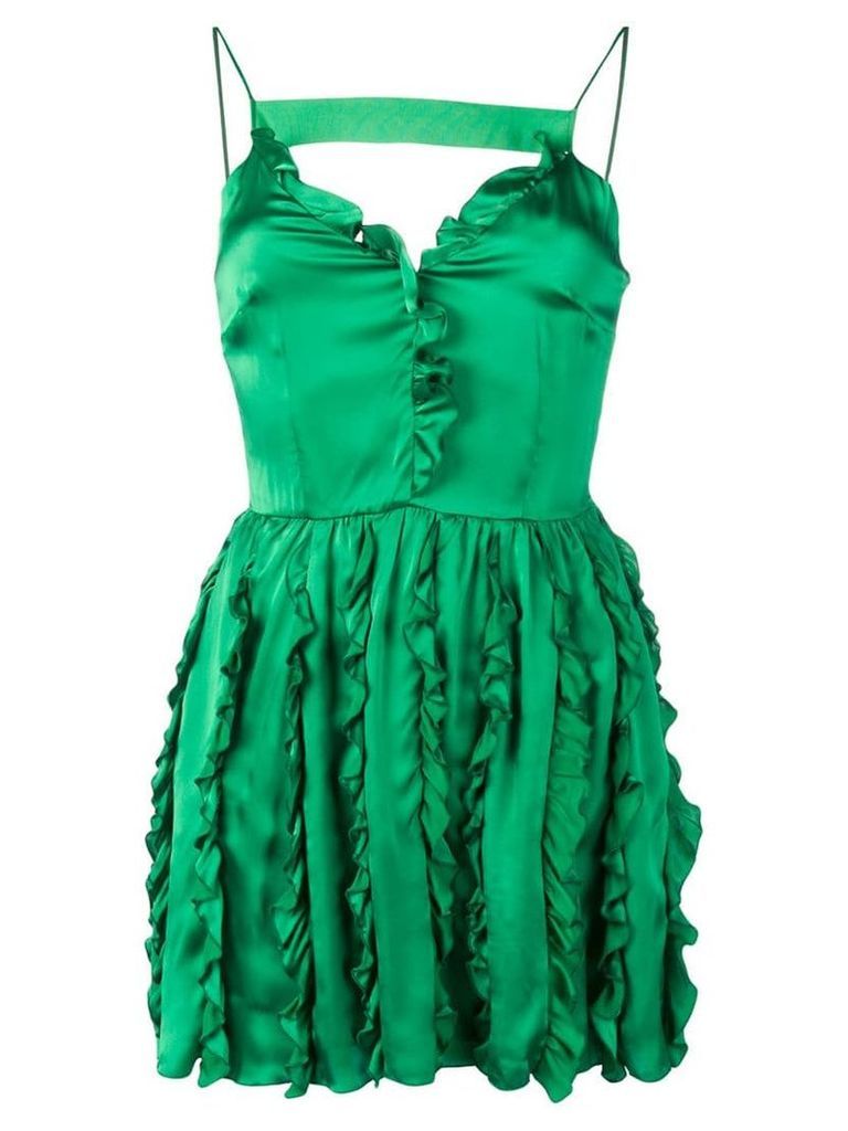Brognano short ruffled dress - Green