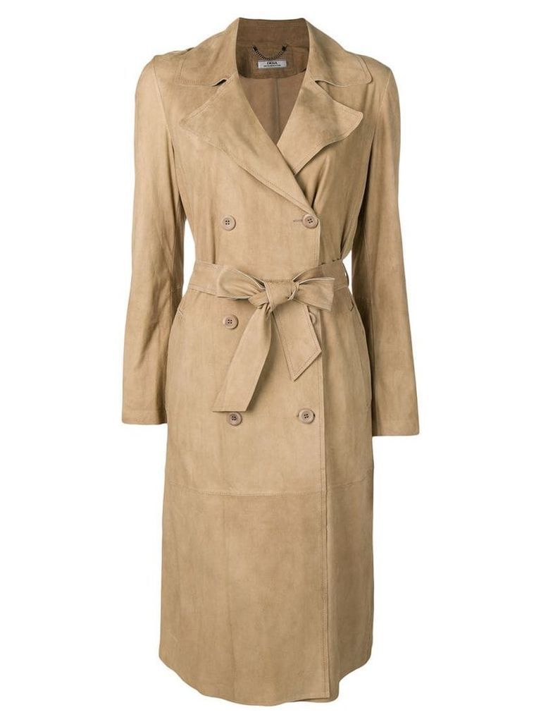 Desa 1972 double-breasted trench coat - Neutrals